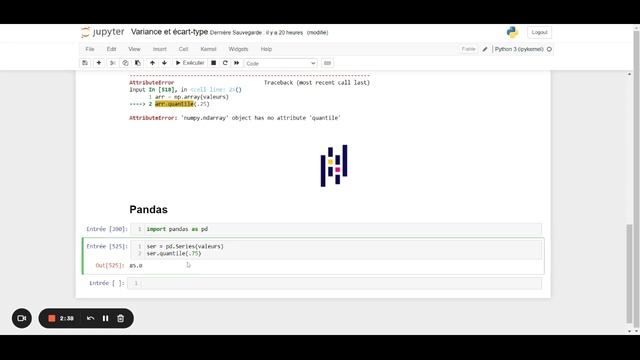 Médiane, quantile et quartile - 7/8 : Pandas et .describe() смотреть онлайн