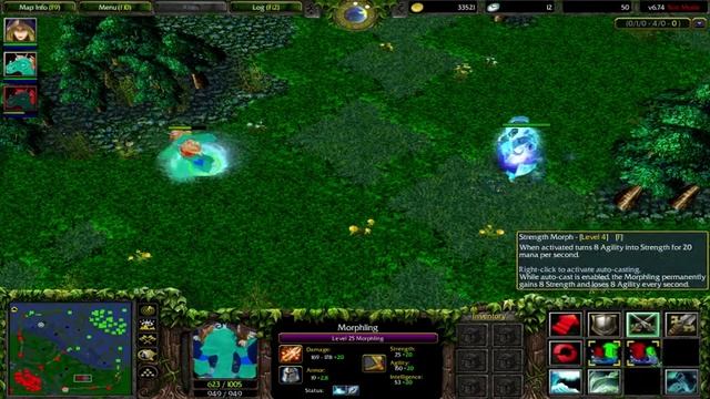 W3 DotA - Morphling IceBlast HP gain смотреть онлайн