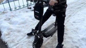 Электросамокат Wolong M4 Pro Plus, реальный тест драйв зимой