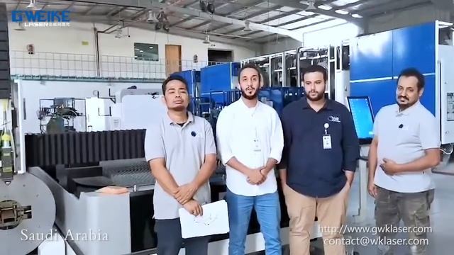 Saudi Customer With Gweike LF3015LNR Fiber Laser Machine 1000W смотреть онлайн