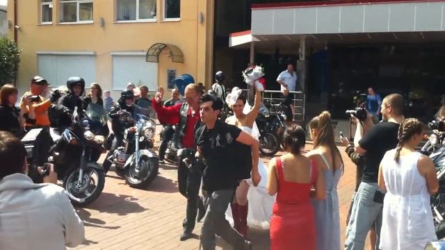 Настоящая байкерская свадьба !!!! смотреть онлайн