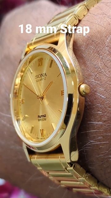 HMT Sona SGL 113 Quartz Roman Watch Yellow Sunray Dial смотреть онлайн
