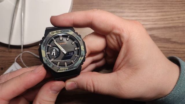 HOW TO SET TIME AND DATE ON CASIO G-SHOCK GA-2100SU-1ER