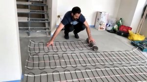 Как укладывается нагревательный мат теплого пола.