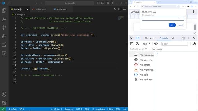 ЦЕПОЧКА МЕТОДОВ JS // JS METHOD CHAINING _16 смотреть онлайн