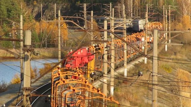 Поезд путеукладчик Тепловоз 2ТЭ116К-1255