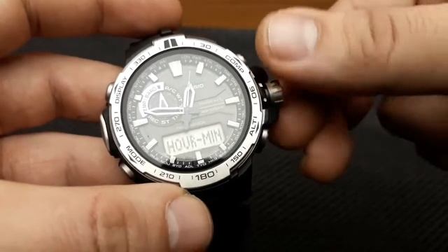 Casio Protrek PRW-6000 - Setting time and date tutorial смотреть онлайн