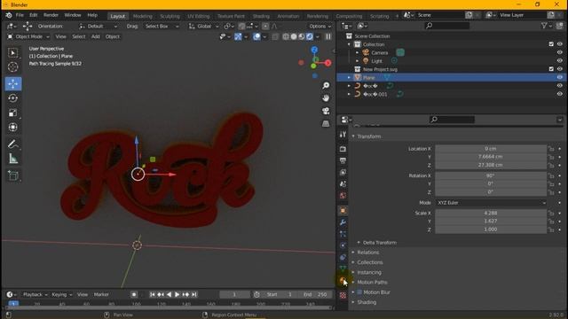 3D Text with Special Characters - Blender and Photopea смотреть онлайн