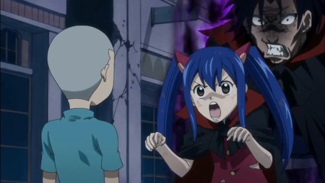 Fairy Tail - Gajeel and Wendy scaring people смотреть онлайн