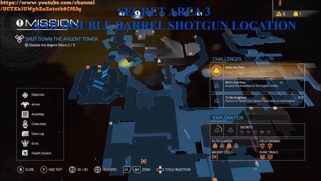 DOOM 2016: MISSION 4- ARGENT FACILITY/ ALL SECRET LOCATIONS