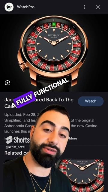 🎰CASINO ROULETTE JACOB & CO TOURBILLON!? #watches #greenscreen смотреть онлайн