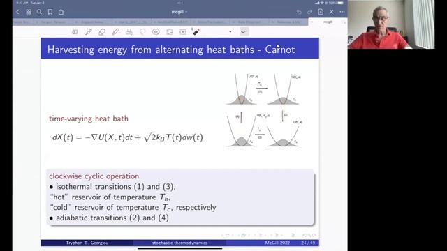 Principles of Energy Harvesting in Stochastic Thermodynamic Engines, Tryphon Georgiou смотреть онлайн