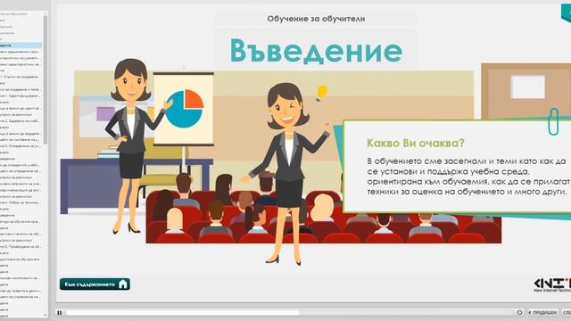 Обучение за обучители Онлайн обучение, изработено от НИТ - Нови Интернет Технологии ЕООД смотреть онлайн