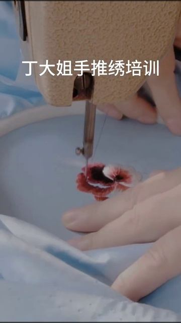［丁大姐手推绣 1 ］机器绣花 Hand push embroidery смотреть онлайн
