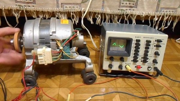 Датчик холла мотор стиралки и осциллограф