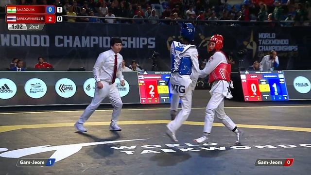 210 M-54kg R-32 AMADOU M. NIG 🔵 vs 🔴 SAWEKWIHAREE R. THA I Guadalajara 2022 WT Championships смотреть онлайн