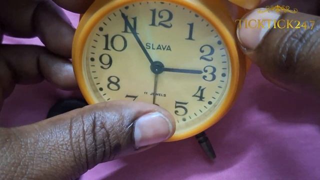 11 jewel Slava vintage alarm clock review: unique yellow souvenir смотреть онлайн