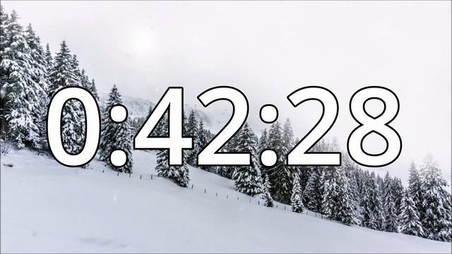 1 Hour 25 Minutes (85 Minutes) Timer with Music | Snowfall Timer смотреть онлайн