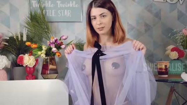 Hot thong haul & Pantyhose try on! See through transparent lingerie haul nylon feet Sweet Alise