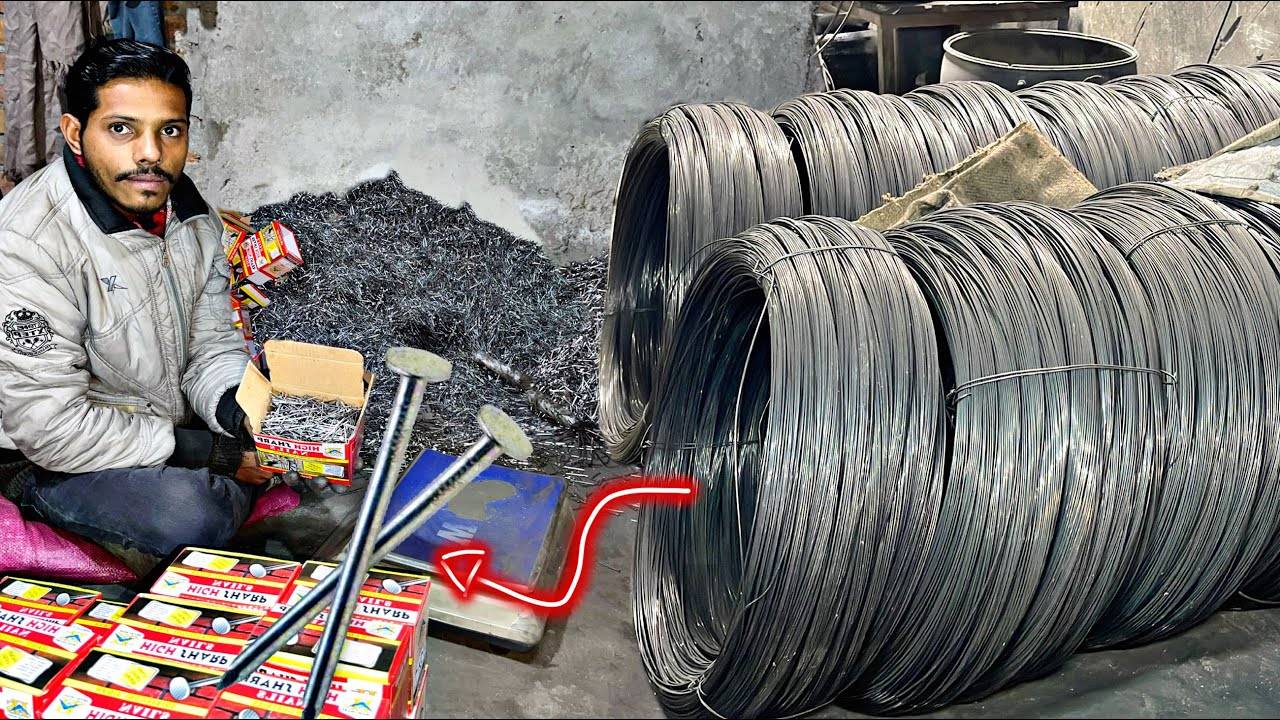 Интересно, сколько гвоздей Изготовлено На этой машине Процесс Производства Железных гвоздей смотреть онлайн