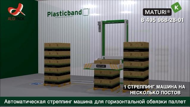 Алджипак автомат MATURI H KANBAN горизонтальная стреппинг машина с перемещением между постами в 02 смотреть онлайн