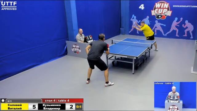 23:45 Соловей Виталий 0-3 Кузьменко Владимир стол 4 Юг-4 18.09.2020 смотреть онлайн