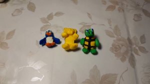 Итоги сегодняшней лепки ,фигурки из Супер медведя