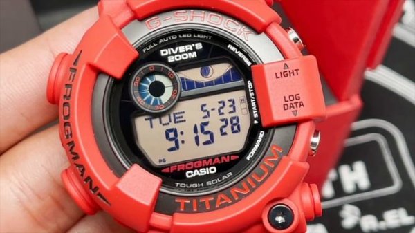 NEW Red 30th Anniversary G-Shock Frogman - GW-8230NT-4 - Titanium Solar Atomic - Review and Unboxin