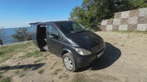 Это видеоблог, Мерседес Виано 4х4 w639, обкатка двигателя ом646, купальный сезон в октябре на море