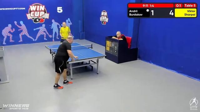 17:30  Andrii Burdakov 0-3 Viktor Sharpai  South 4 WIN CUP 25.10.2022 WINCUP | TABLE TENNIS