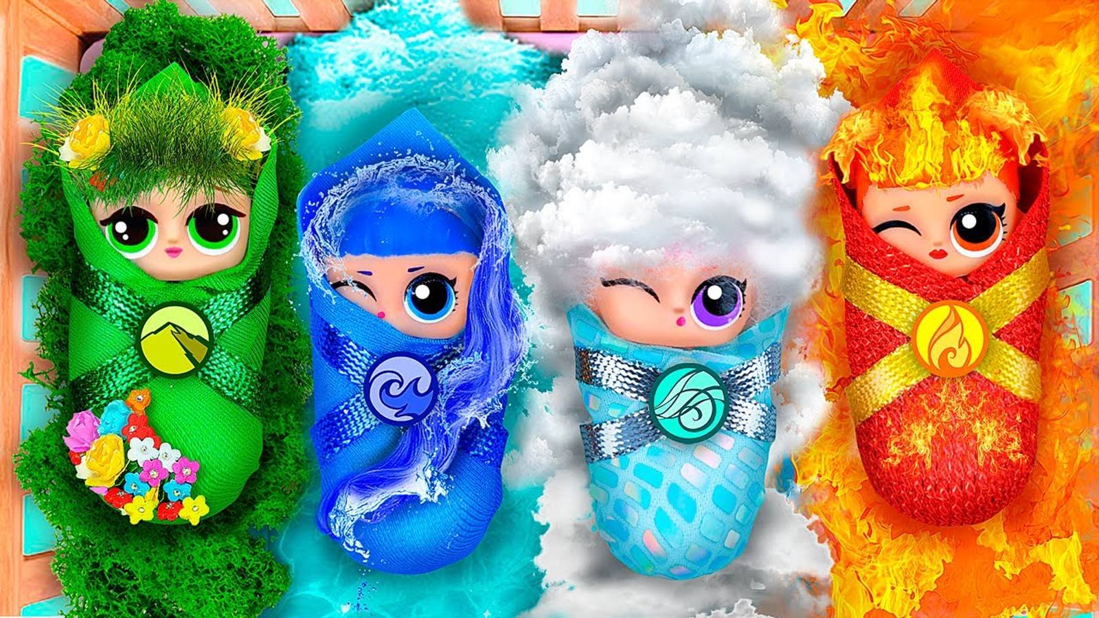 Стихии растут! 10 идей для кукол ЛОЛ смотреть онлайн
