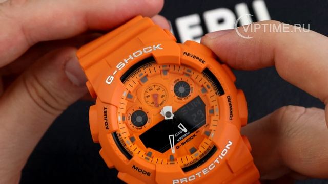 Casio G-Shock GA-100RS-4A смотреть онлайн