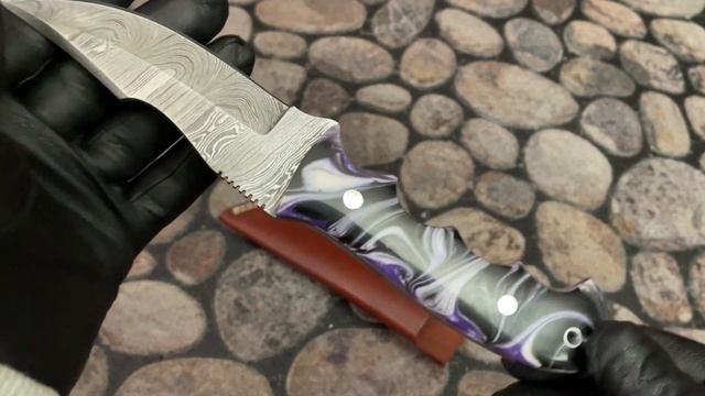 KOC 4022 Handmade Damascus Steel Limited Edition Skinning Bushcraft Knife смотреть онлайн