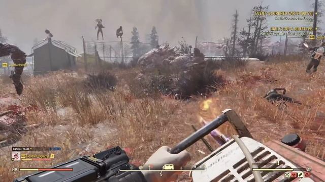 Fallout 76 Wasteland wanderings Scortchbeast Queen Chainsaw massacre смотреть онлайн