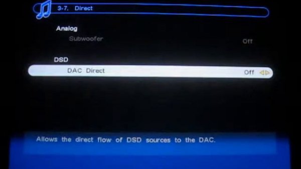 Onkyo PR-SC5508 menu system