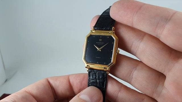 c1984 Raymond Weil men's vintage watch with hinged lugs. Reference 9063 смотреть онлайн