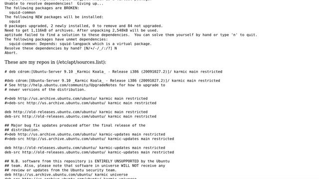 DevOps & SysAdmins: Ubuntu Server 9.10 Karmic Koala and Squid Proxy server installation errors смотреть онлайн
