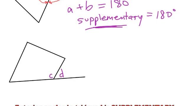 Properties of Interior Exterior Angles in Triangles and Quadrilaterals смотреть онлайн