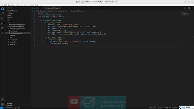 Robot programming with ROS 2 - 14 - Simple Publisher Part - 1 смотреть онлайн