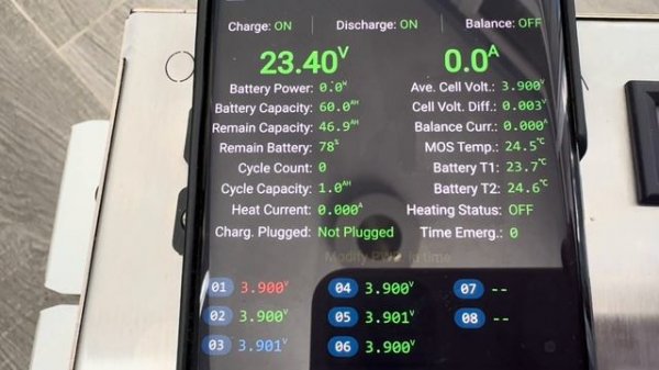 Батарея 6s2p, 24в 2,4кВт