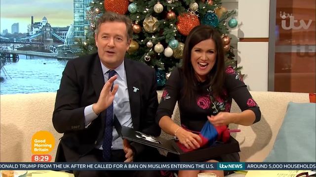 Susanna Gives Piers A Kiss After She Gets Her Birthday Gift | Good Morning Britain смотреть онлайн
