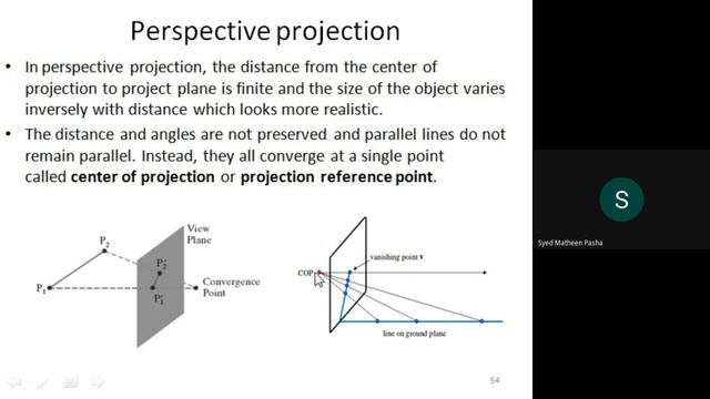 MODULE 4- Projection transformation, orthogonal projections, perspective projections. смотреть онлайн