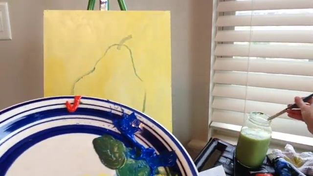 How to paint a pear using acrylic paint смотреть онлайн