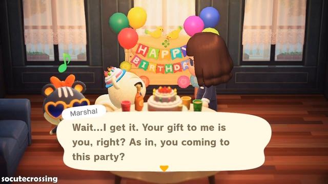 Nothing Will Ruin His Birthday | Animal Crossing Marshal | ACNH Worst Gifts for Villagers смотреть онлайн