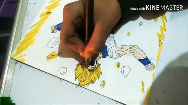 Speed drawing - Goku ssj 2 with aura смотреть онлайн
