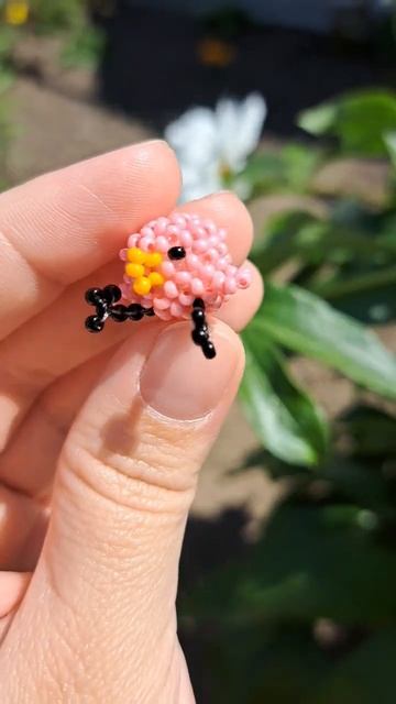 кругляш фламинго 🦩 из бисера смотреть онлайн