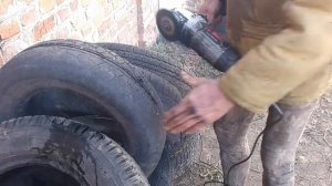Наилучший способ резать покрышки!