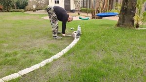 прокладка кабеля для робота газонокосилка