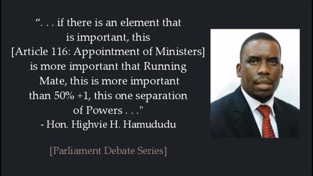 Hon. H. H. Hamududu debating on Article 116: Appointment of Ministers смотреть онлайн