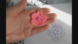 Цветочек крючком. МК Марьюшка